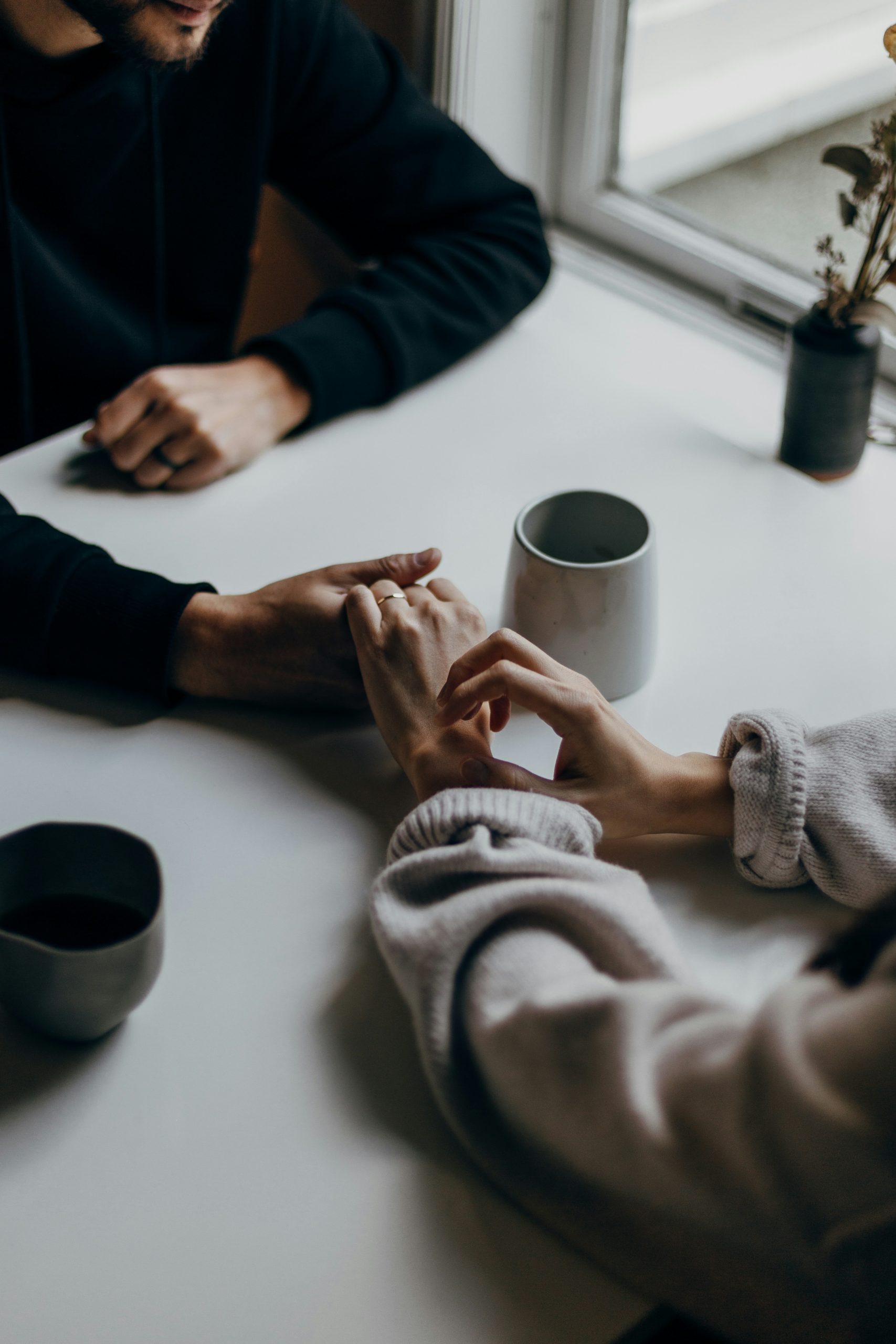 hands touching